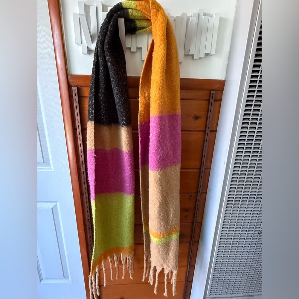 Colorful - Chunky Colorful Striped Scarf